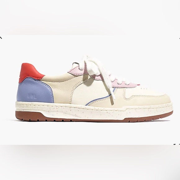 Madewell Court Sneakers in Colorblock Leather and Nubuck ,size 8.5 - Picture 3 of 11
